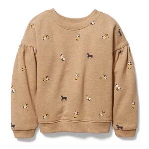 Janie & Jack Floral Horse Sweatshirt